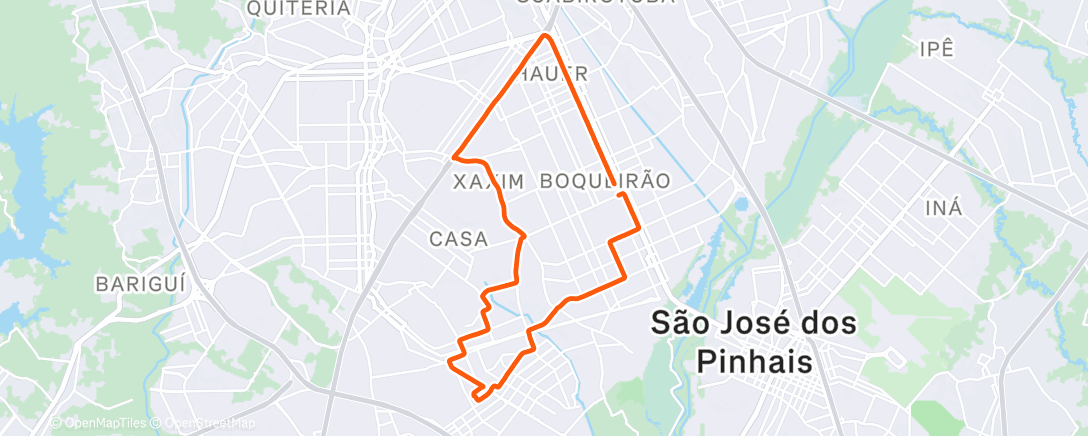 Map of the activity, Noite Passeio