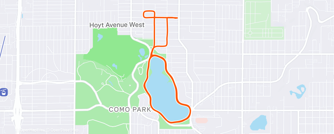 Map of the activity, Morning Run