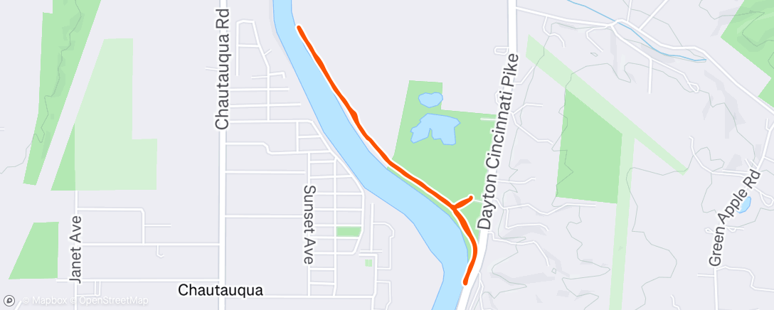 Map of the activity, Crains Run Park Walk