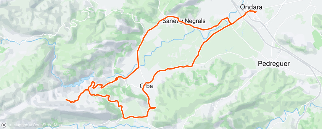 Map of the activity, Morning Ride