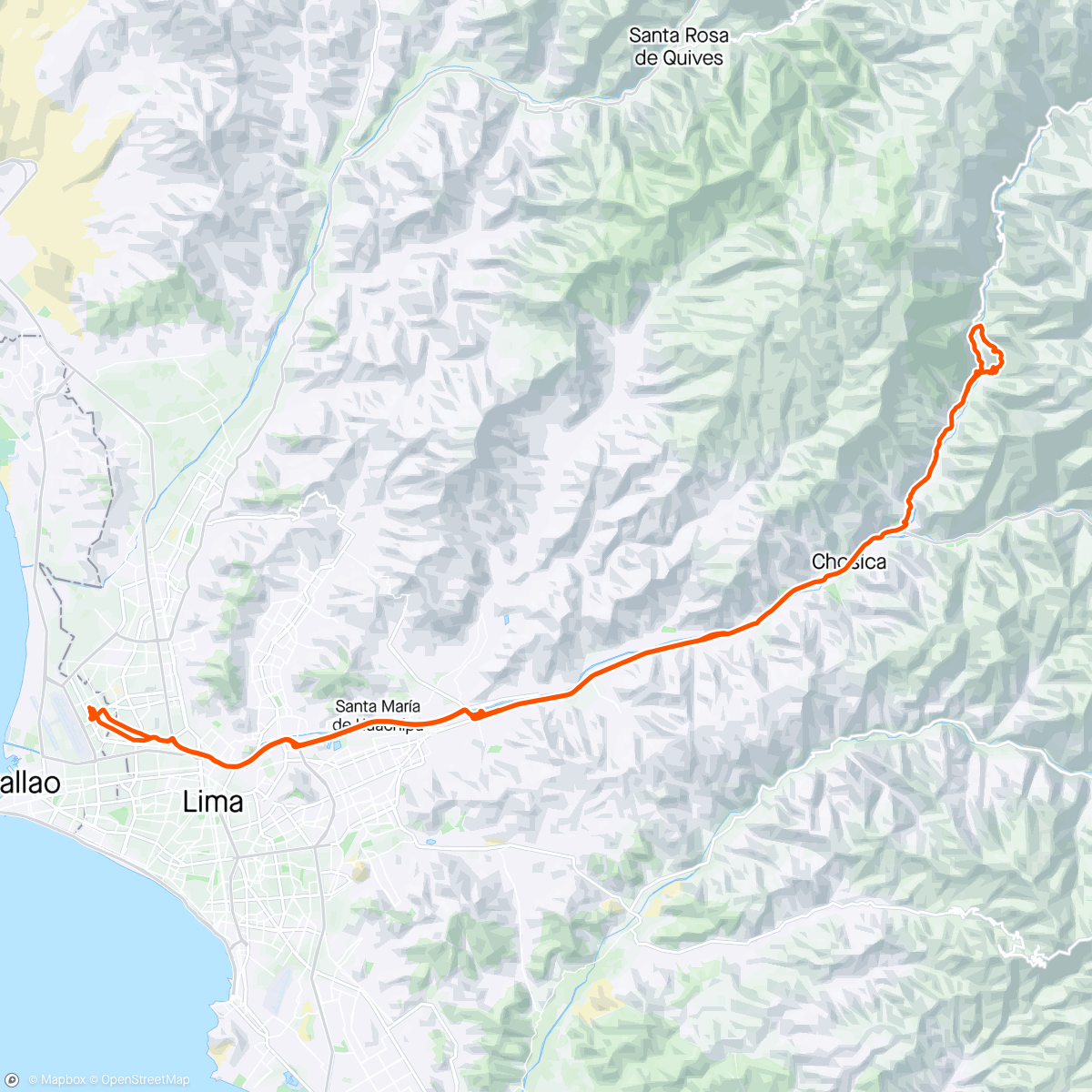 Map of the activity, Cicloturismo: Callahuanca(2024)