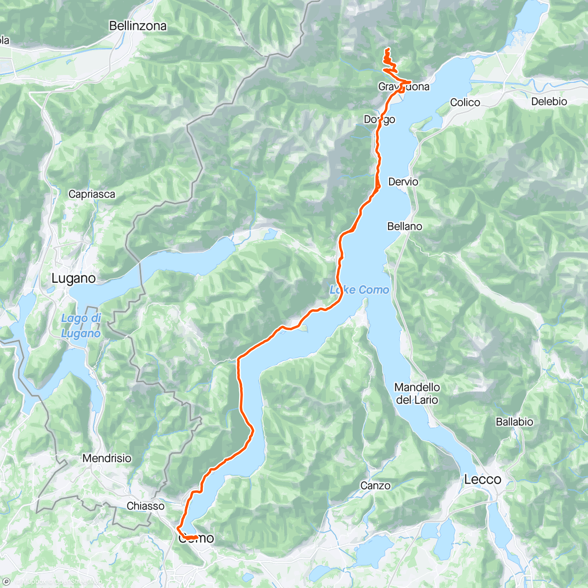 Map of the activity, Bodone