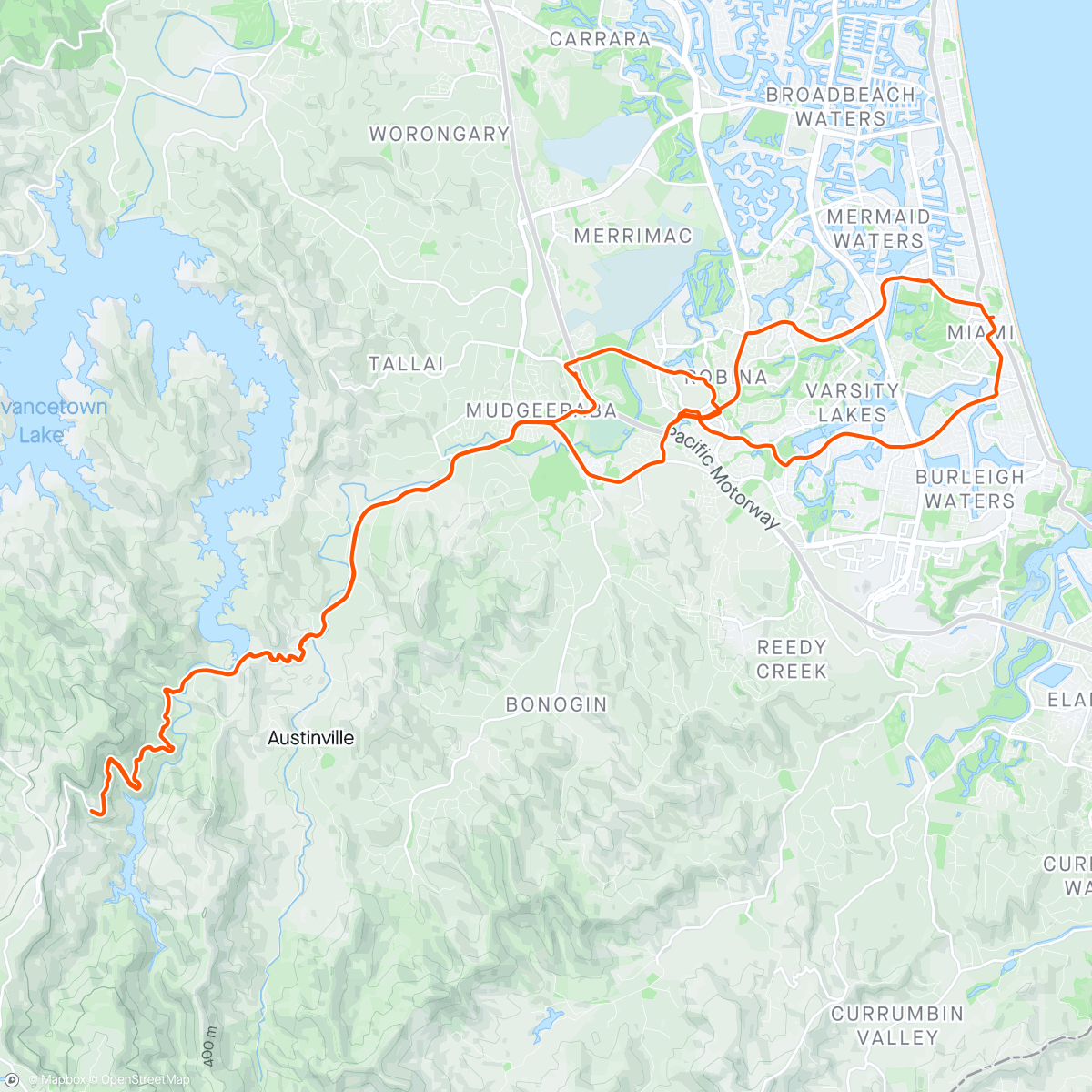 Map of the activity, wettest ride in 2 years . Haha in Aus nogals