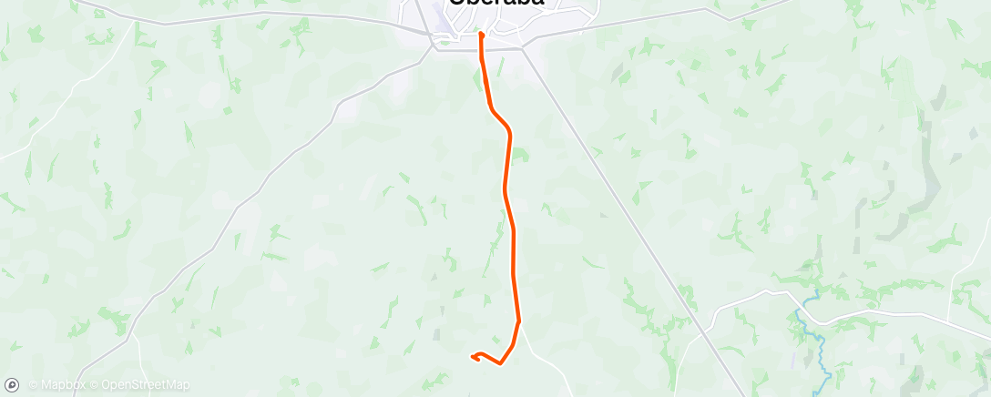 Map of the activity, Uberaba