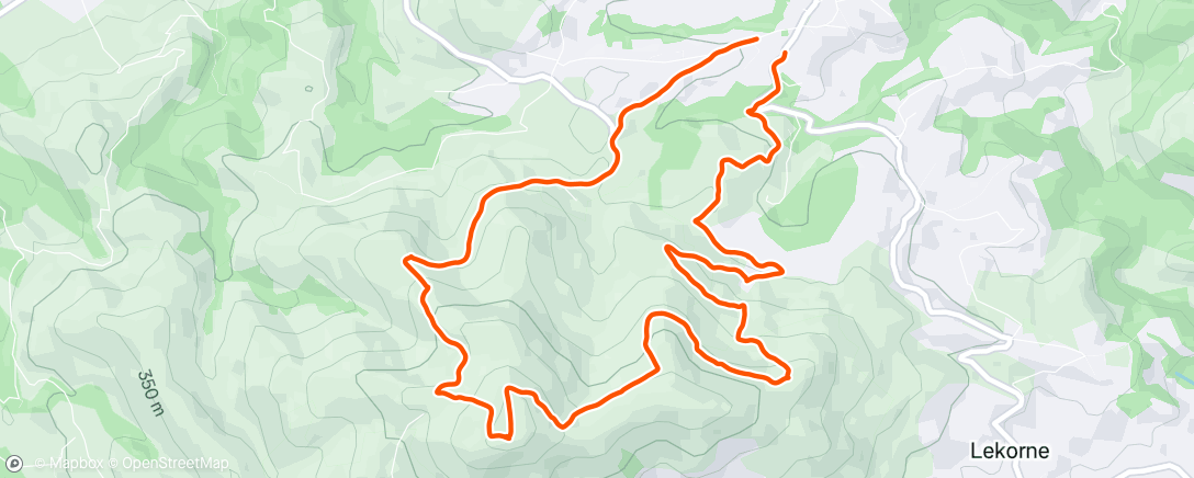 Map of the activity, Morning Hike