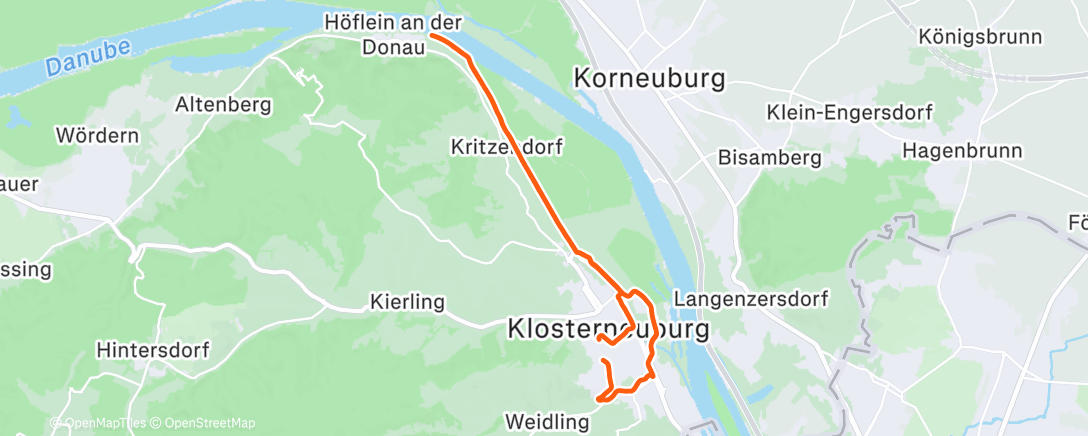 Map of the activity, Lauf am Morgen