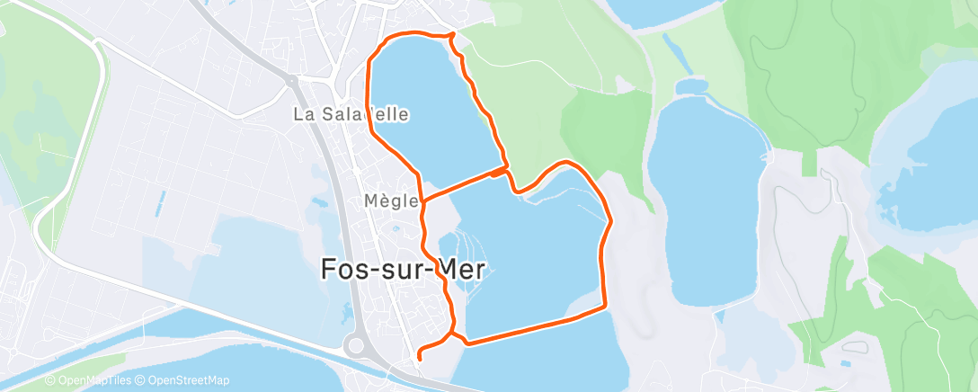 Map of the activity, 4x(5x30/30’´/3’) dans le 🥶 avec super petit groupe de motivés