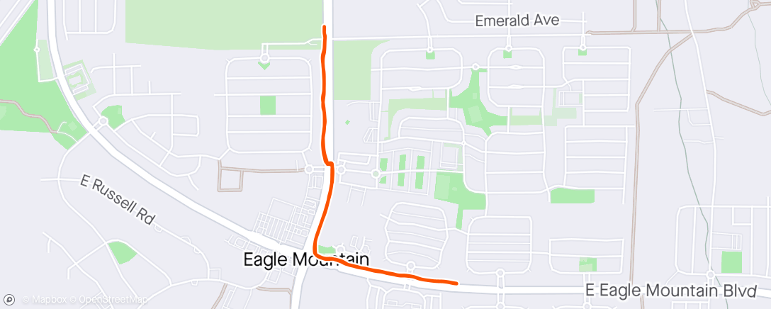 Map of the activity, Interval Stroller Run