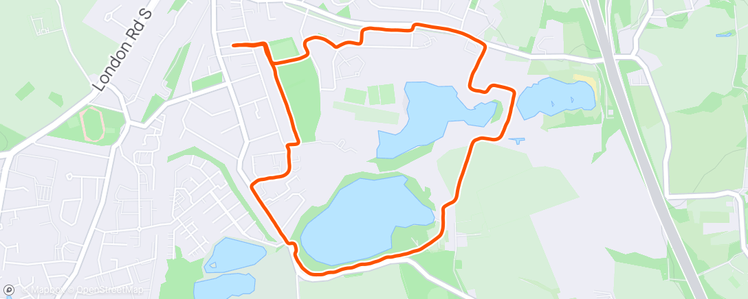 Map of the activity, Lakes 5k ☁️
