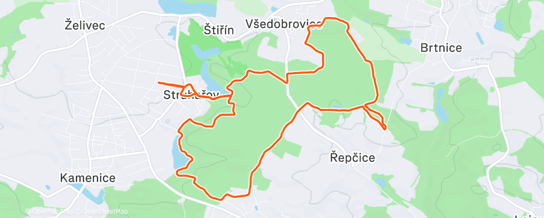 Map of the activity, Lunch Run