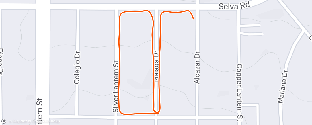 Map of the activity, Afternoon Run
