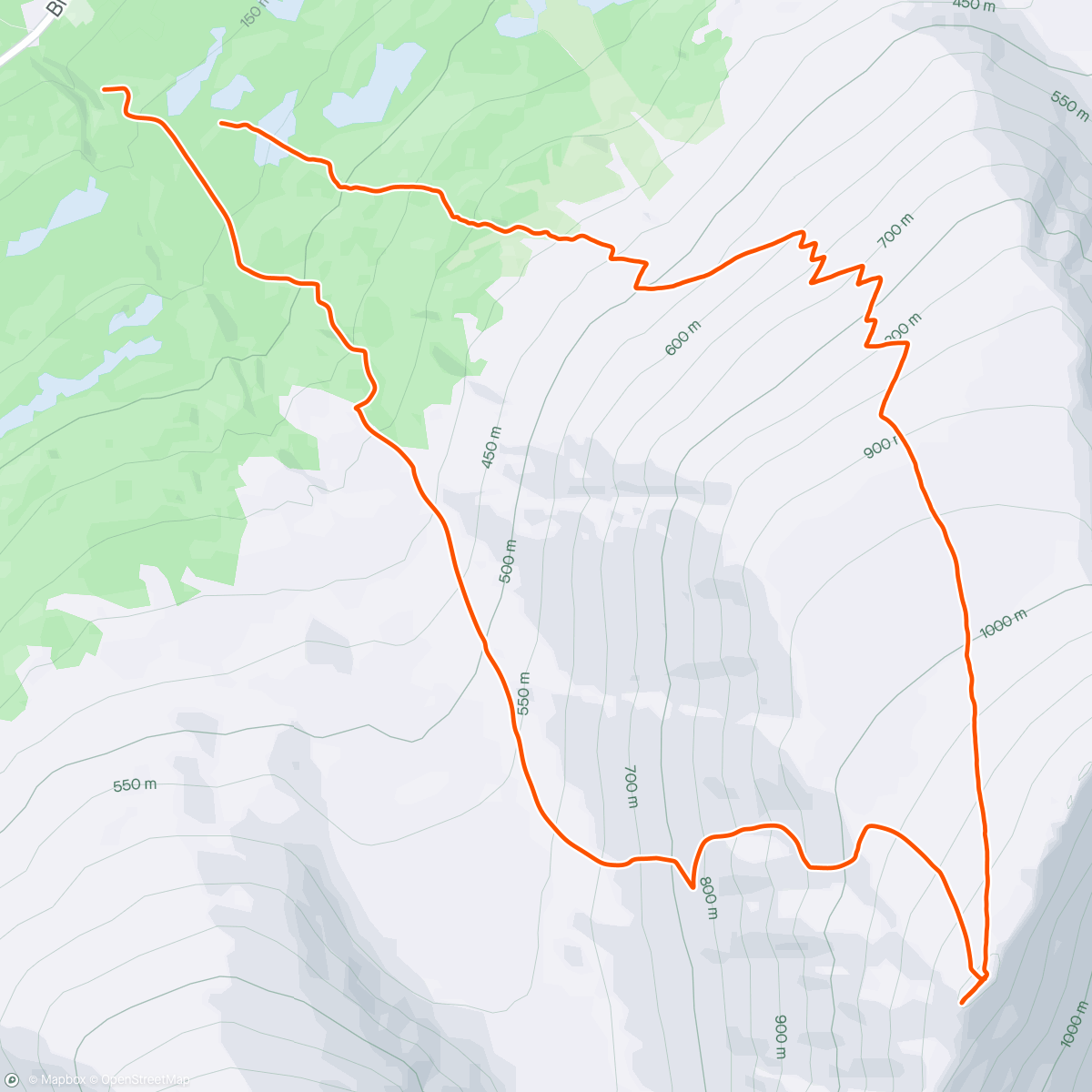 Map of the activity, Gabrielfjellet (Iverfjellet?)