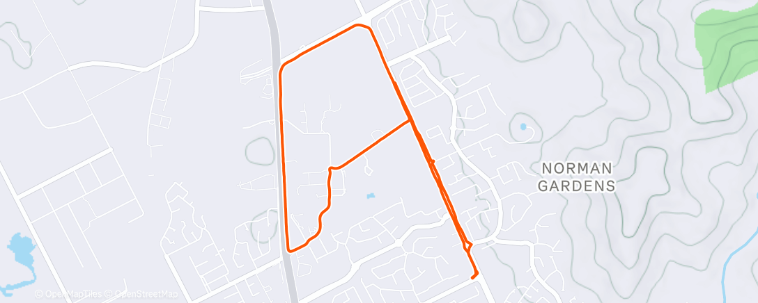 Map of the activity, Evening Ride