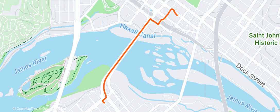 Map of the activity, Afternoon Walk