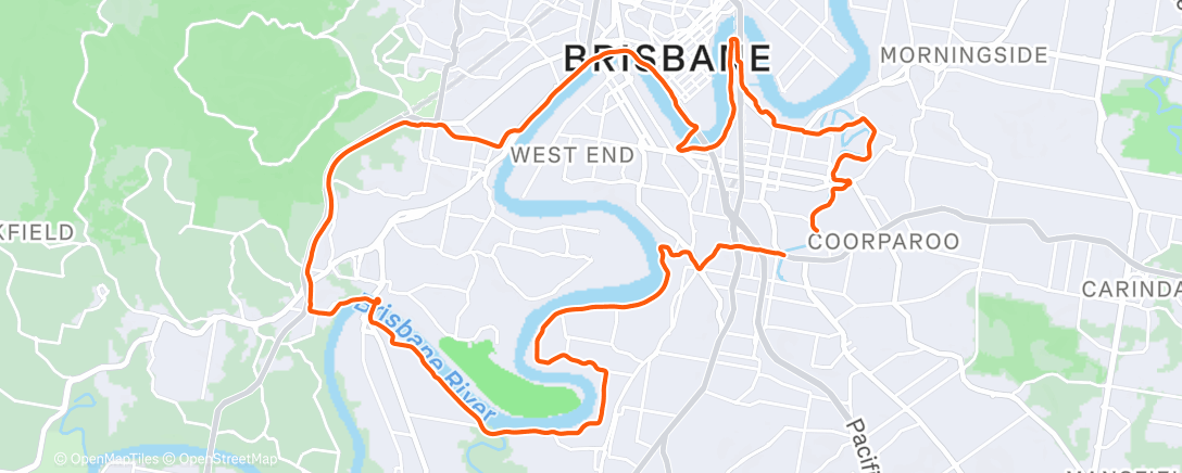 Map of the activity, Morning Ride