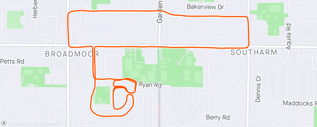 Map of the activity, Tired Morning Run