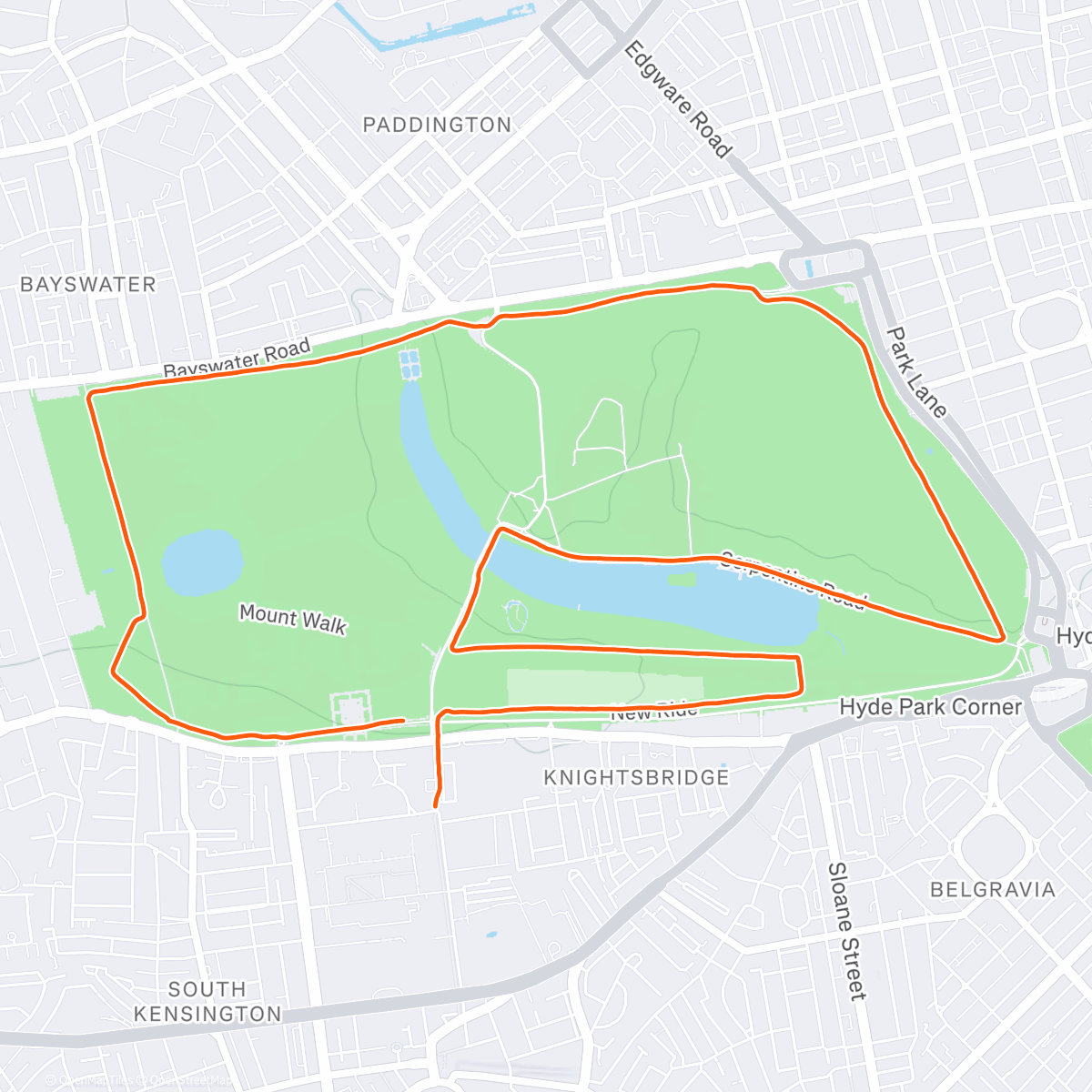 Map of the activity, Run for Jamaica 🇯🇲