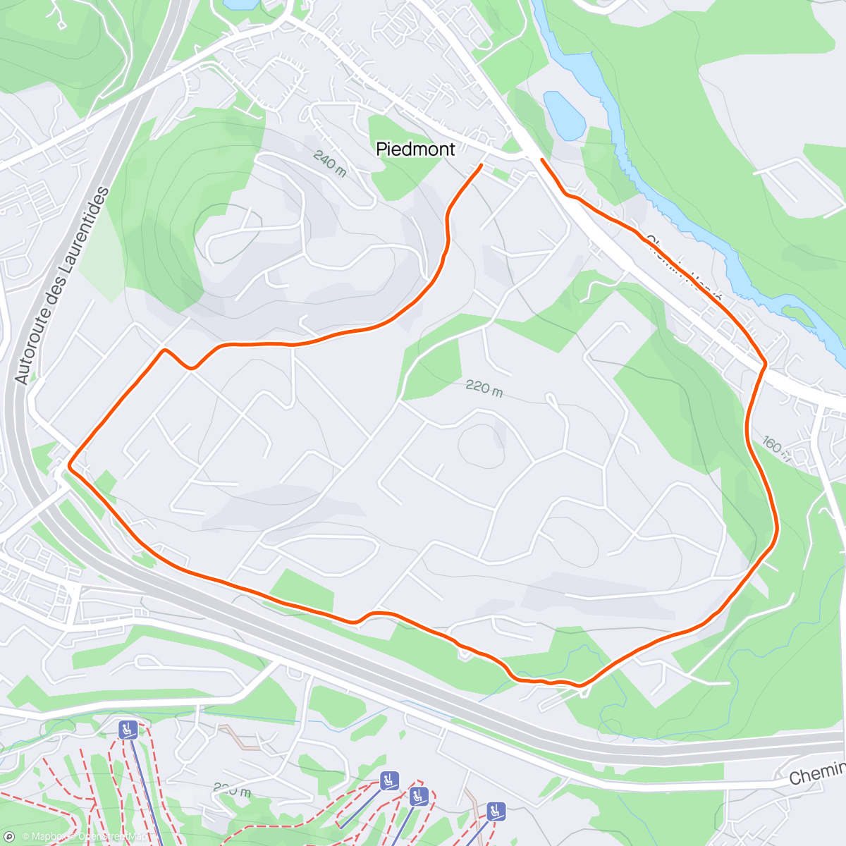 Map of the activity, Olodge coffee run