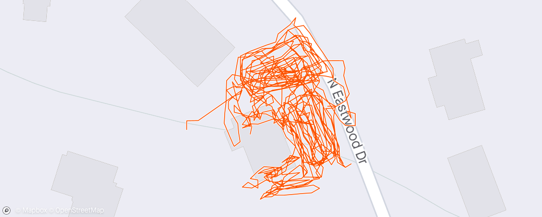 Map of the activity, Yard Miles