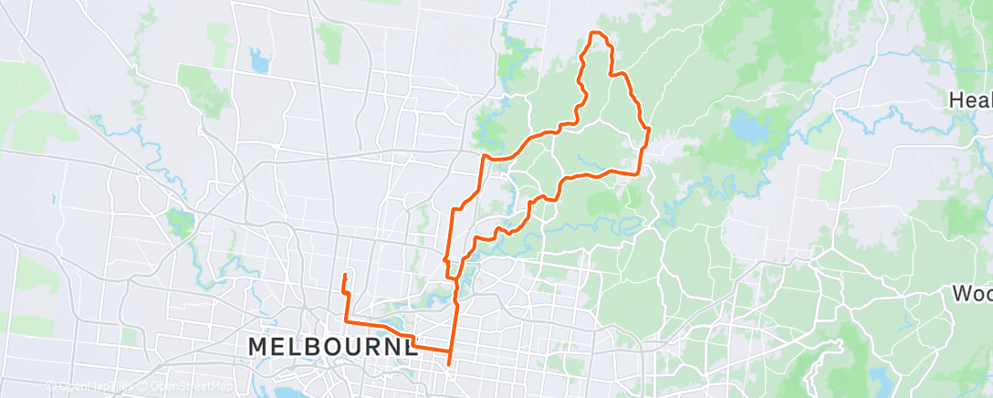 Map of the activity, Morning Ride