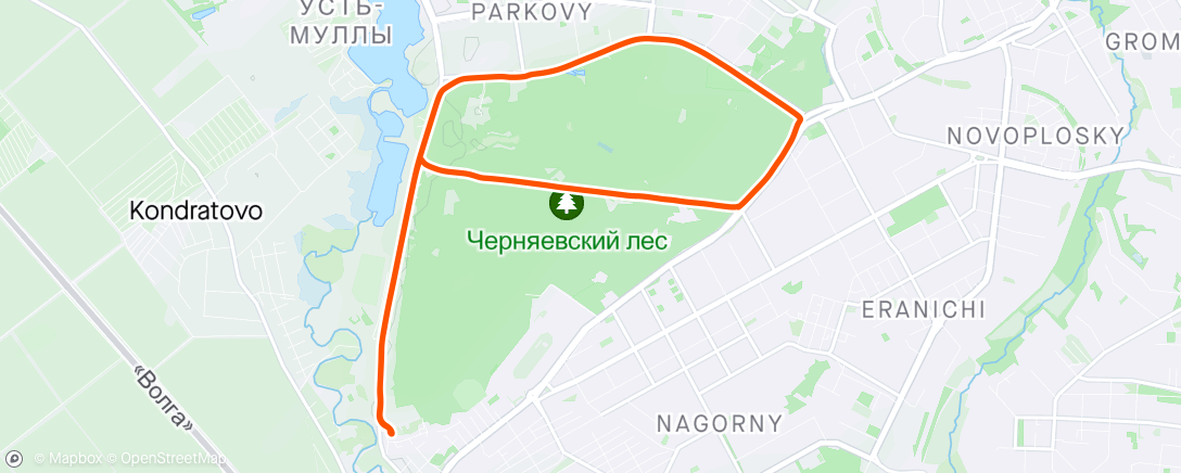 Karte der Aktivität „Вечерний велозаезд”