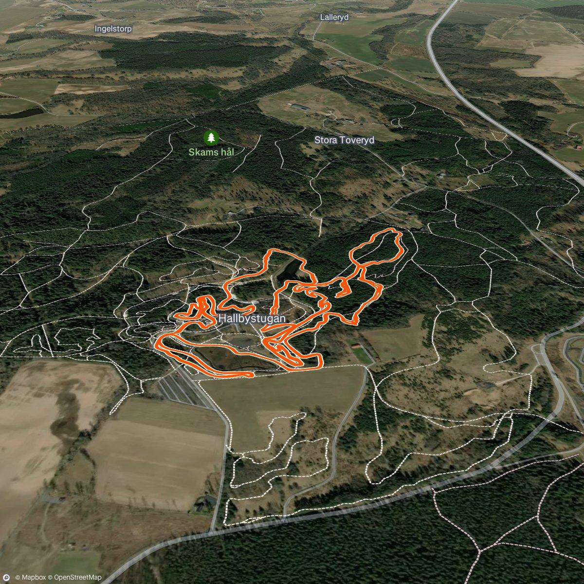 Map of the activity, Hallby SweCup XCO ⚡️
