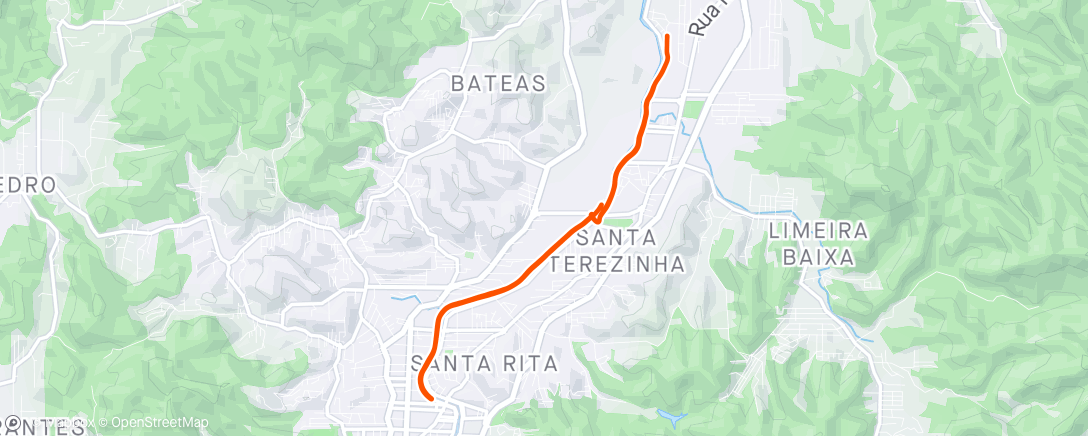 Map of the activity, Beira rio