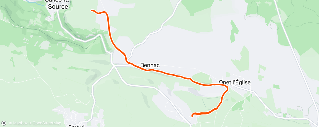 Map of the activity, Trail le matin