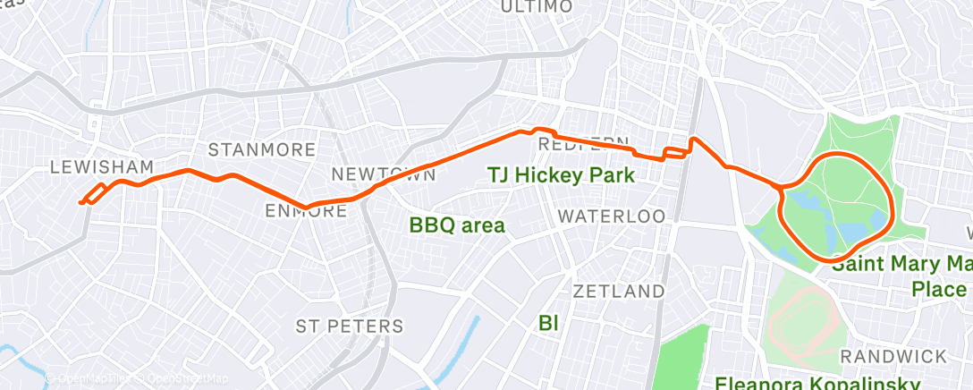 Map of the activity, Morning Ride