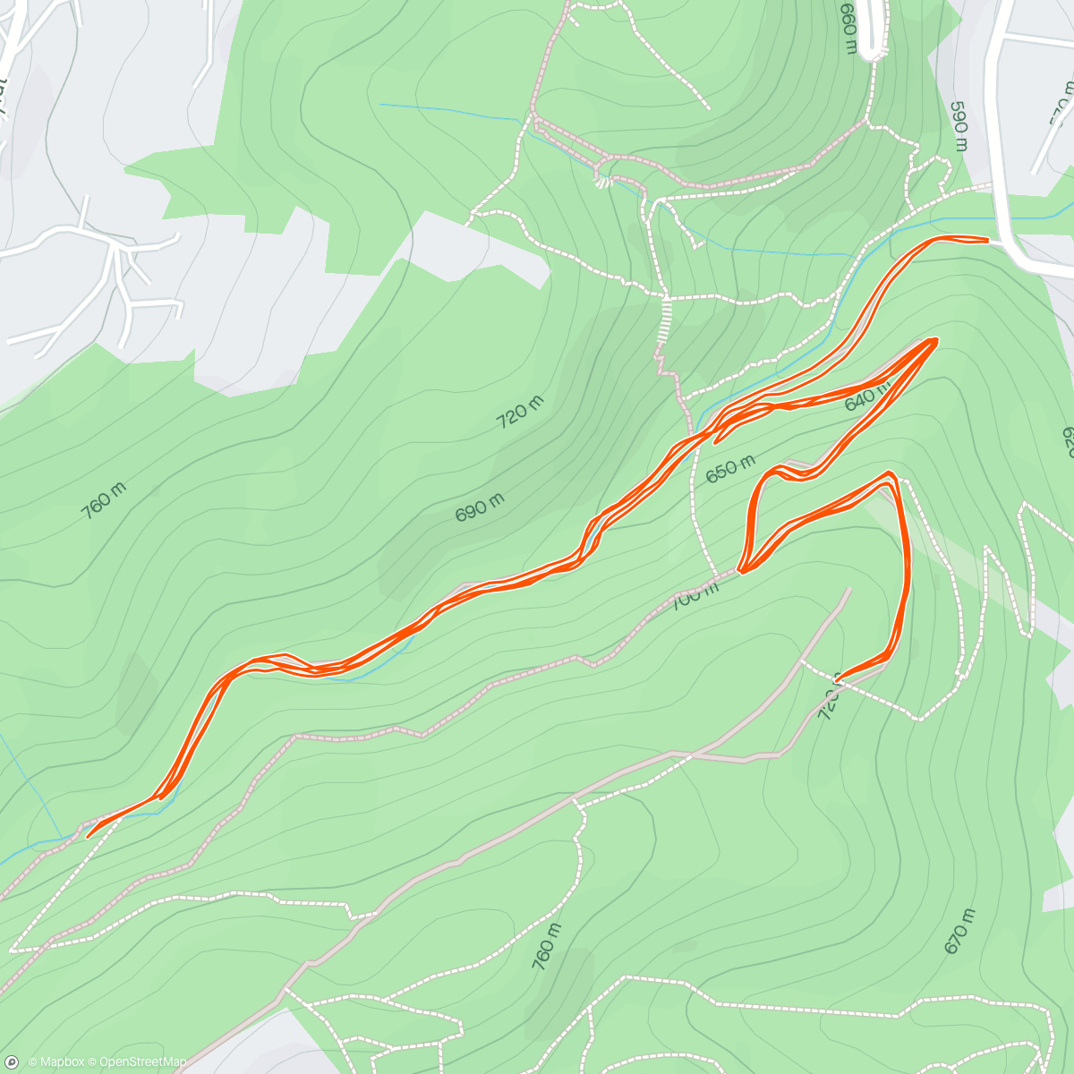 Map of the activity, 2 x 8mn en côte - Ceyrat