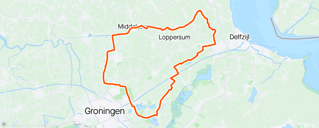 Map of the activity, Rondtoeren over 't Hogeland