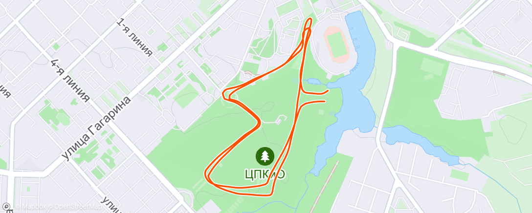 Map of the activity, Morning Run