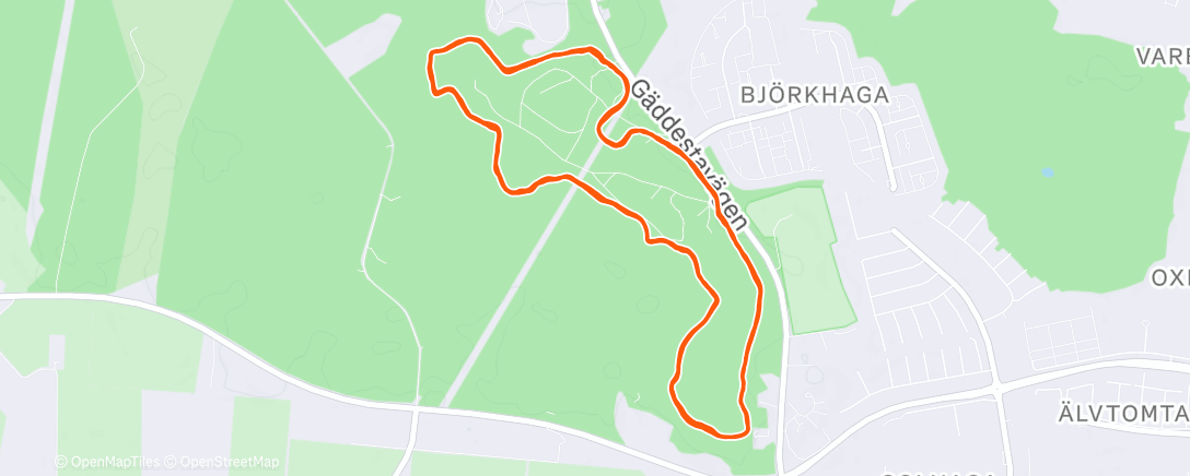 Map of the activity, Cross-Country SKIING