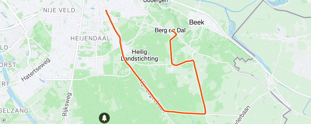 Map of the activity, Rondje Runia (vroeger ook wel ZevenHeuvelenLoop genoemd)