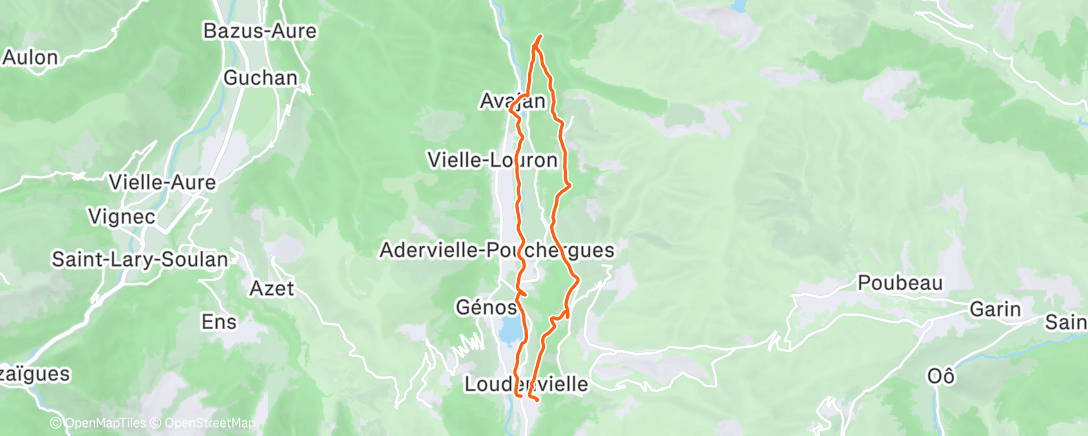 Map of the activity, Trail le matin