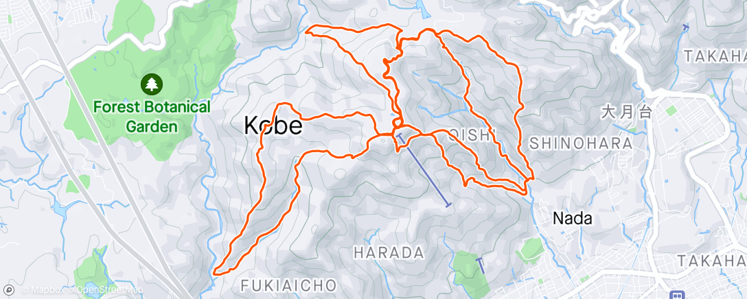 Map of the activity, KOBE TRAIL GTWS24