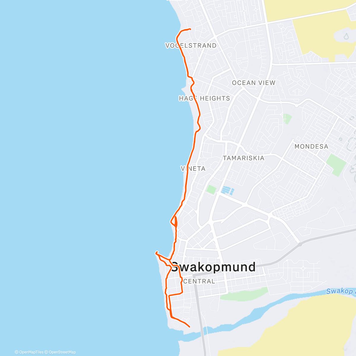 Map of the activity, Morning Run