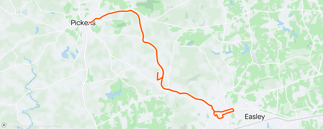 Mapa da atividade, A nice evening spin out with B on his easy day.