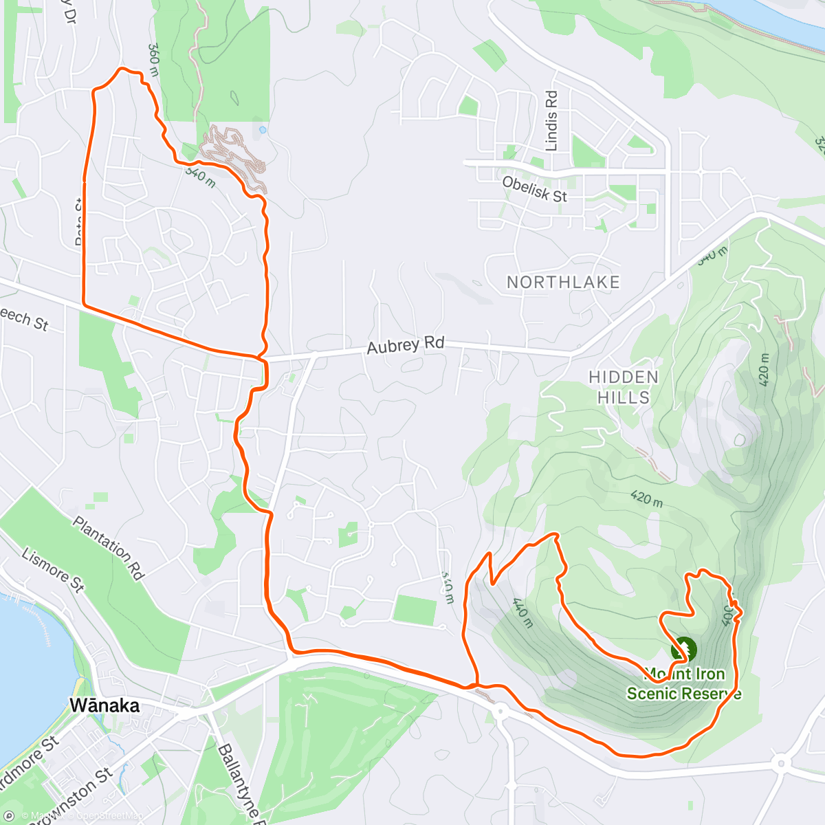 Map of the activity, Mt Iron double