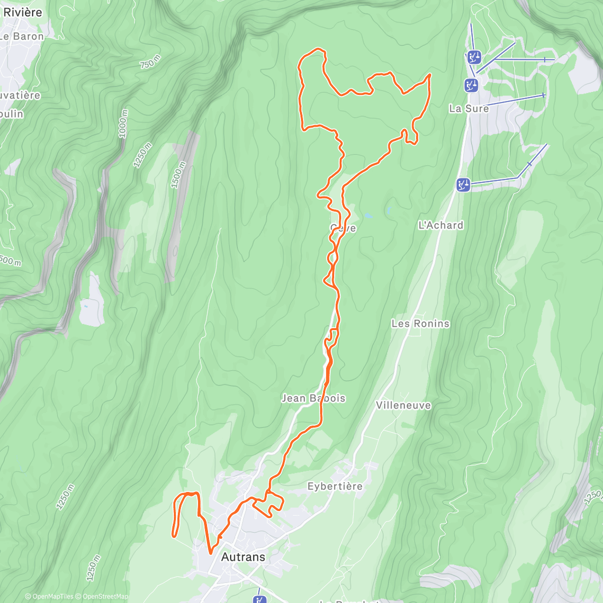 Mapa de la actividad (Skating)