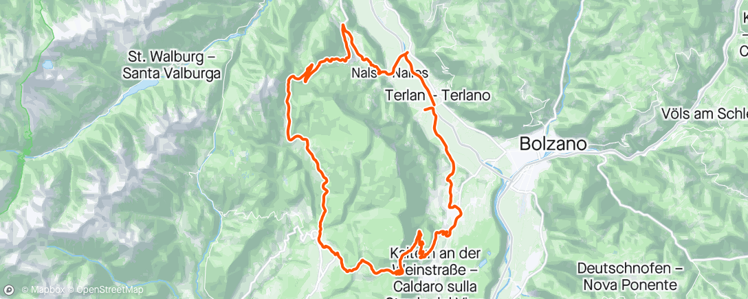 Mapa de la actividad, Fahrt am Morgen