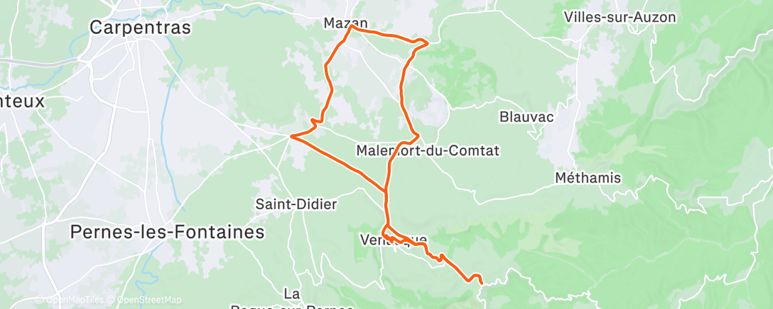 Map of the activity, 🚴🌄 evening ride 🌳