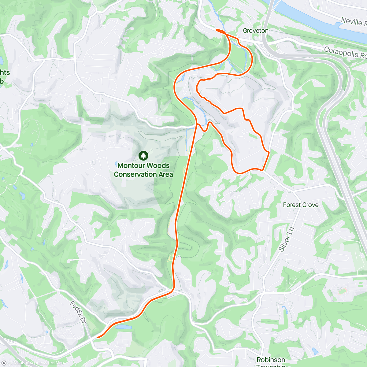 Map of the activity, PBR Tuesday Gravel