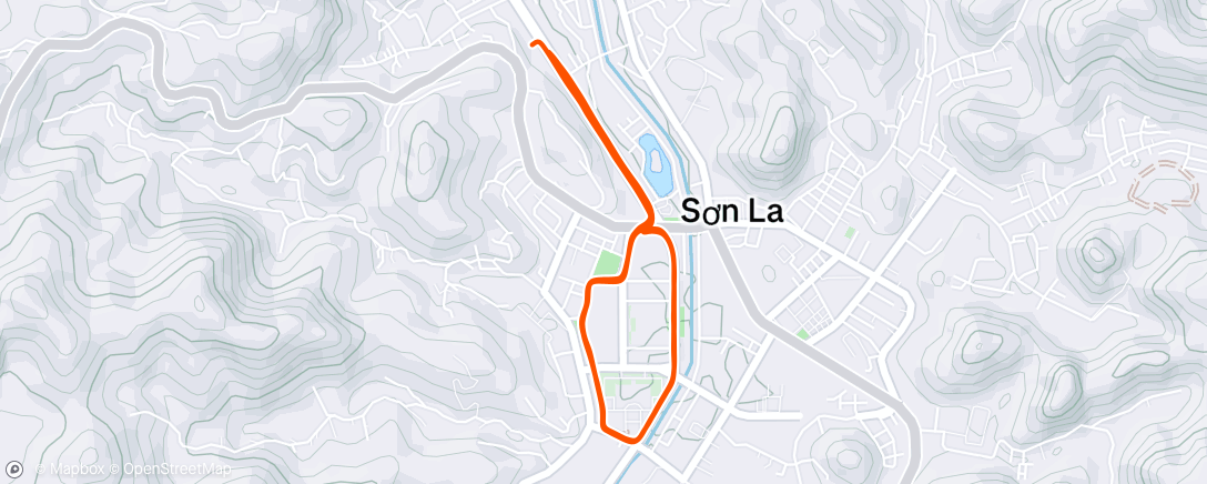 Map of the activity, Evening Run