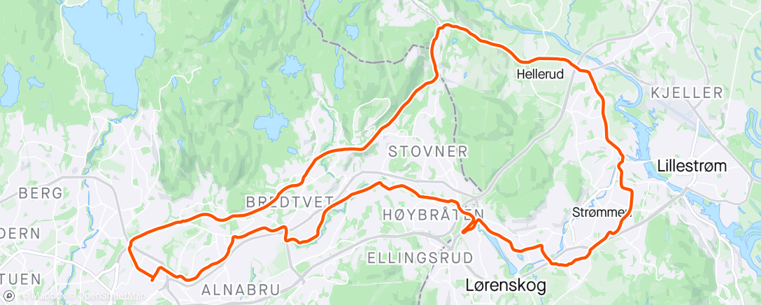 Map of the activity, Kveldstur med Anniken🚴🏼‍♂️