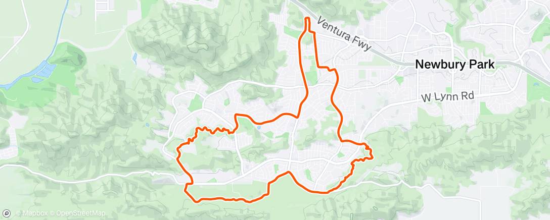 Map of the activity, Thursday Gravel