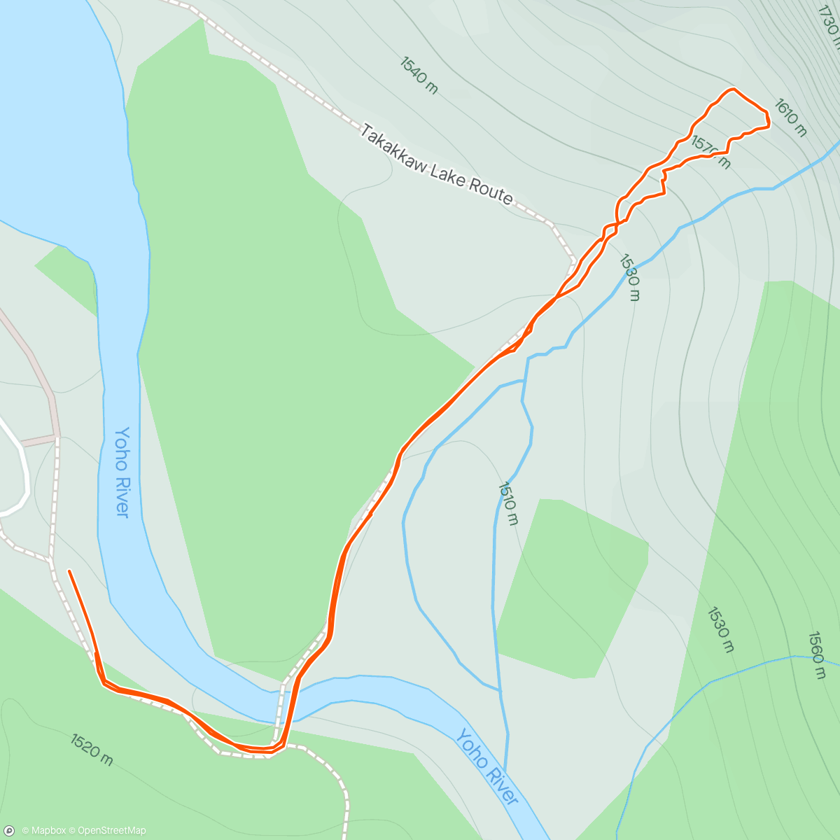 Mapa da atividade, Takakka Falls Hike