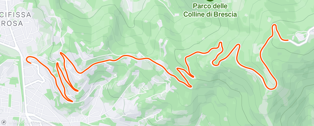 Map of the activity, Corsa mattutina