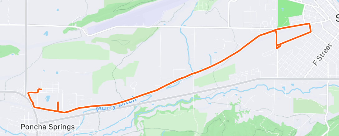 Map of the activity, Mostly on a few inches of snow…with patches of ice 🥶