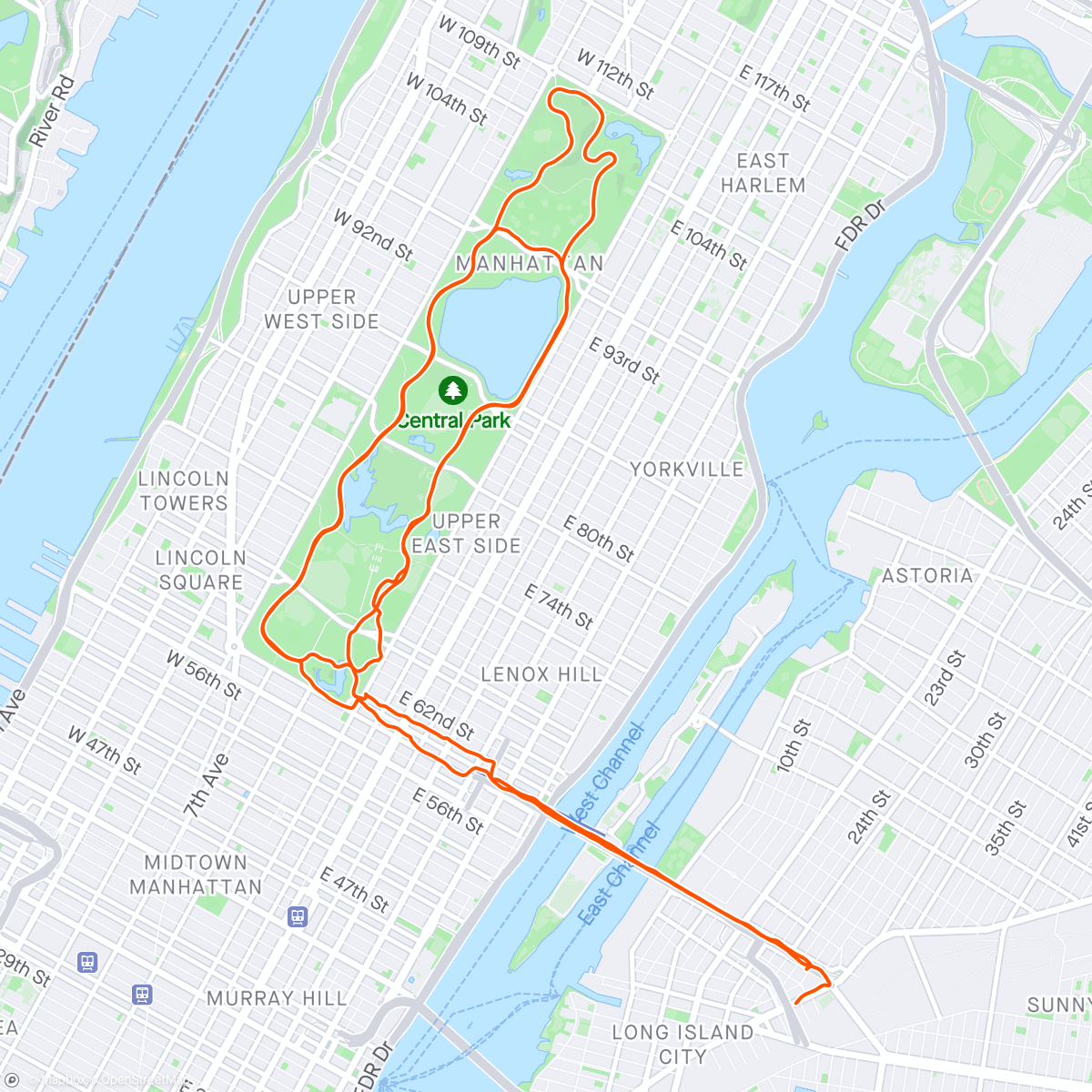 Map of the activity, Beautiful morning in NYC